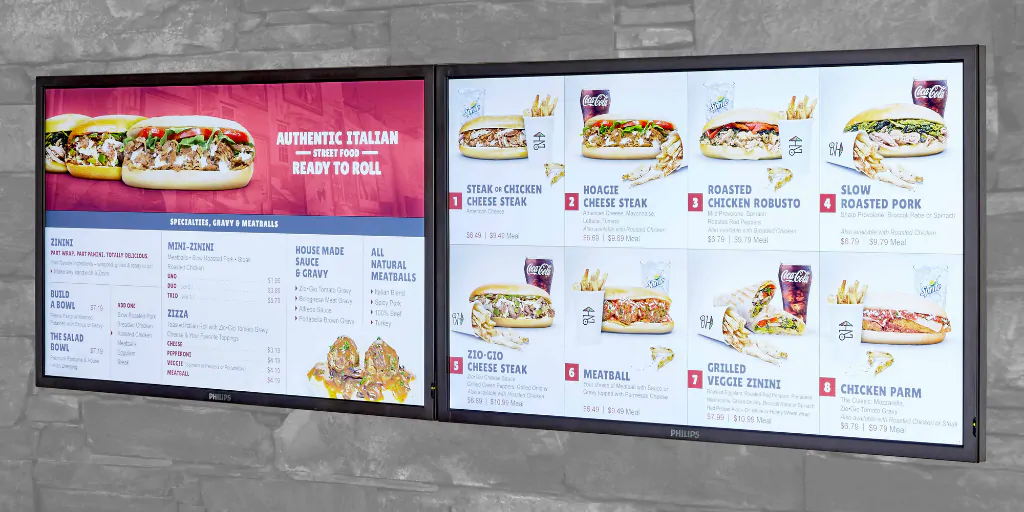 Menu Boards | Company, digital menu design