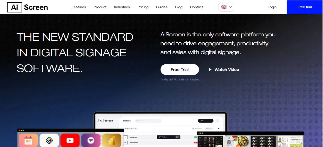 AIScreen create a digital menu
