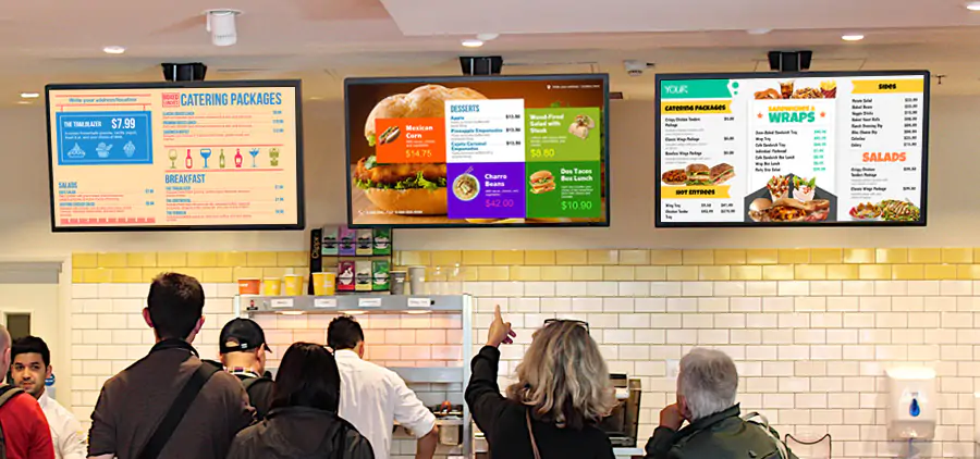 Digital video menu board templates for restaurant at Sign Menu